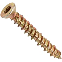 AERZETIX - Juego de 20 - Tornillo para hormigón - Fijación directa sin tacos - Ø7.5x52mm - Acero latón - Cabeza…